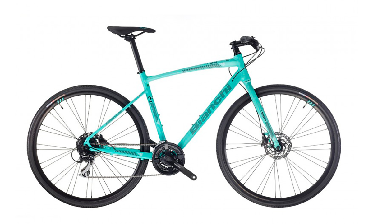 Фотографія Велосипед Bianchi C-Sport 2 28" (2020) 2020 Бірюзовий